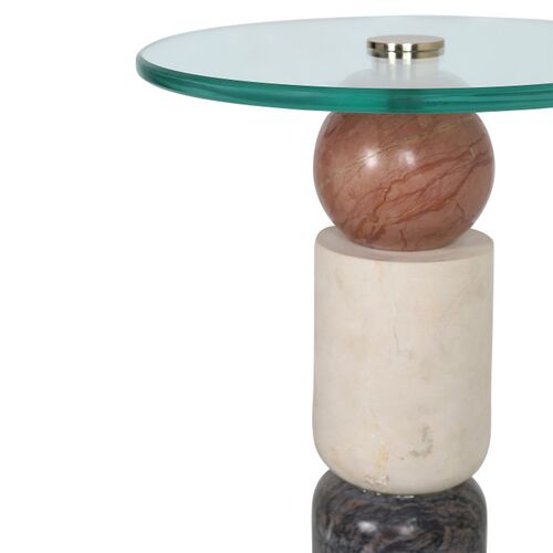 Moreno Marble Drinks Table, Multicolor 2 Moreno Marble Drinks Table, Multicolor