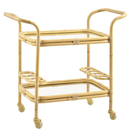 Carlo Outdoor Bar Cart, Natural