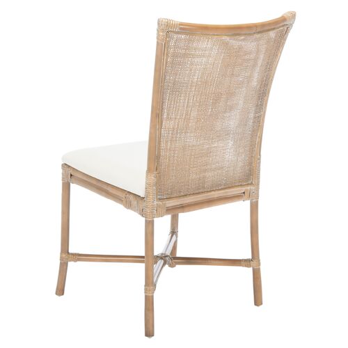 S/2 Aleksandra Rattan Accent Chairs, Gray 6 S/2 Aleksandra Rattan Accent Chairs, Gray