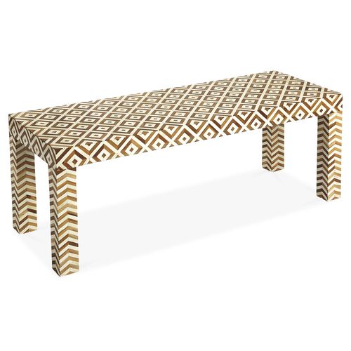Paige Bone-Inlay/Teak Coffee Table, Natural 3 Paige Bone-Inlay/Teak Coffee Table, Natural