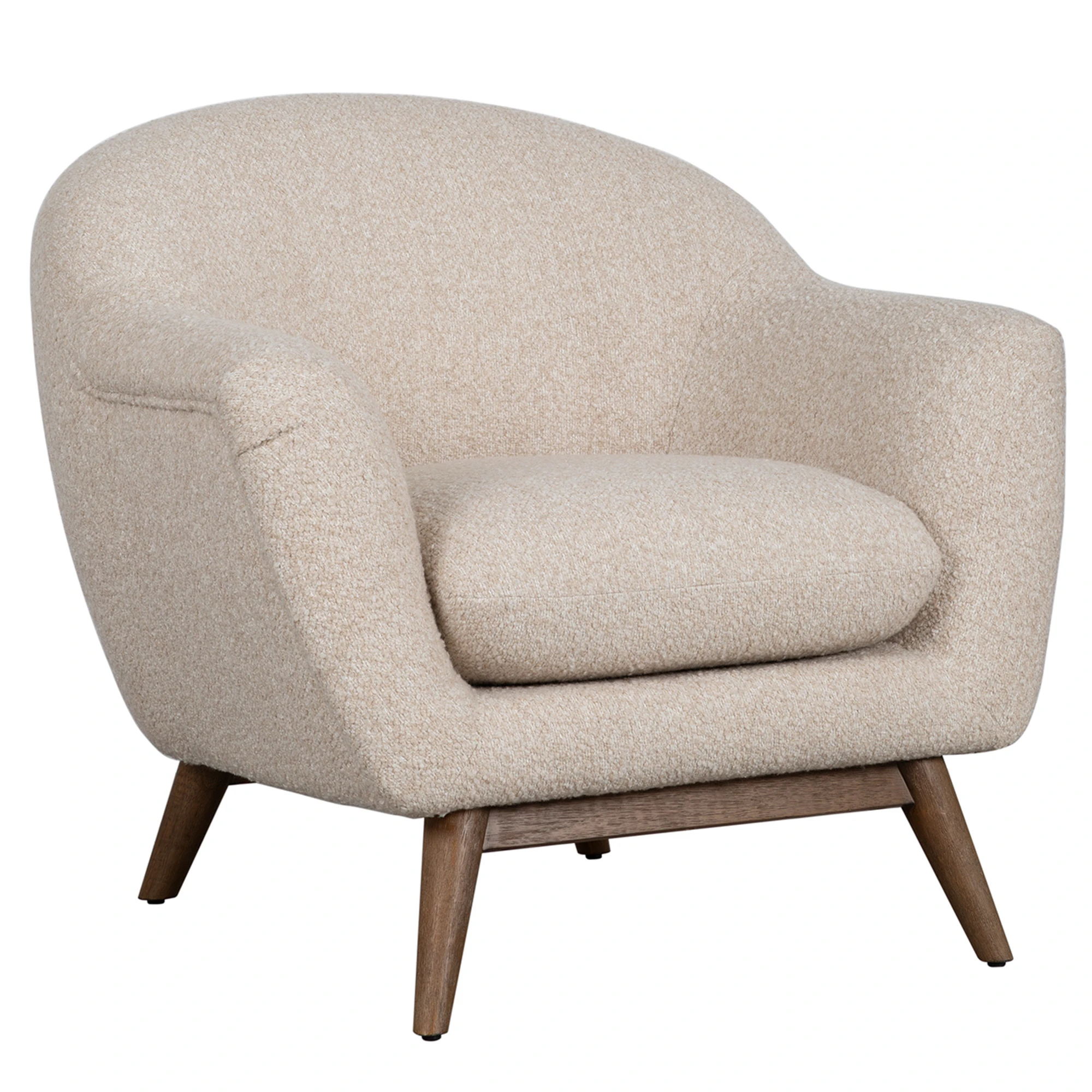 Cassis Boucl¨¦ Accent Chair, Frosted Oak 1 Cassis Boucl¨¦ Accent Chair, Frosted Oak