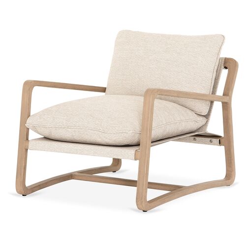 Weston Outdoor Chair, Washed Brown