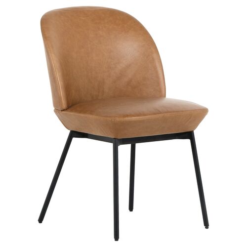 Denver Leather Dining Chair, Butterscotch 1 Denver Leather Dining Chair, Butterscotch