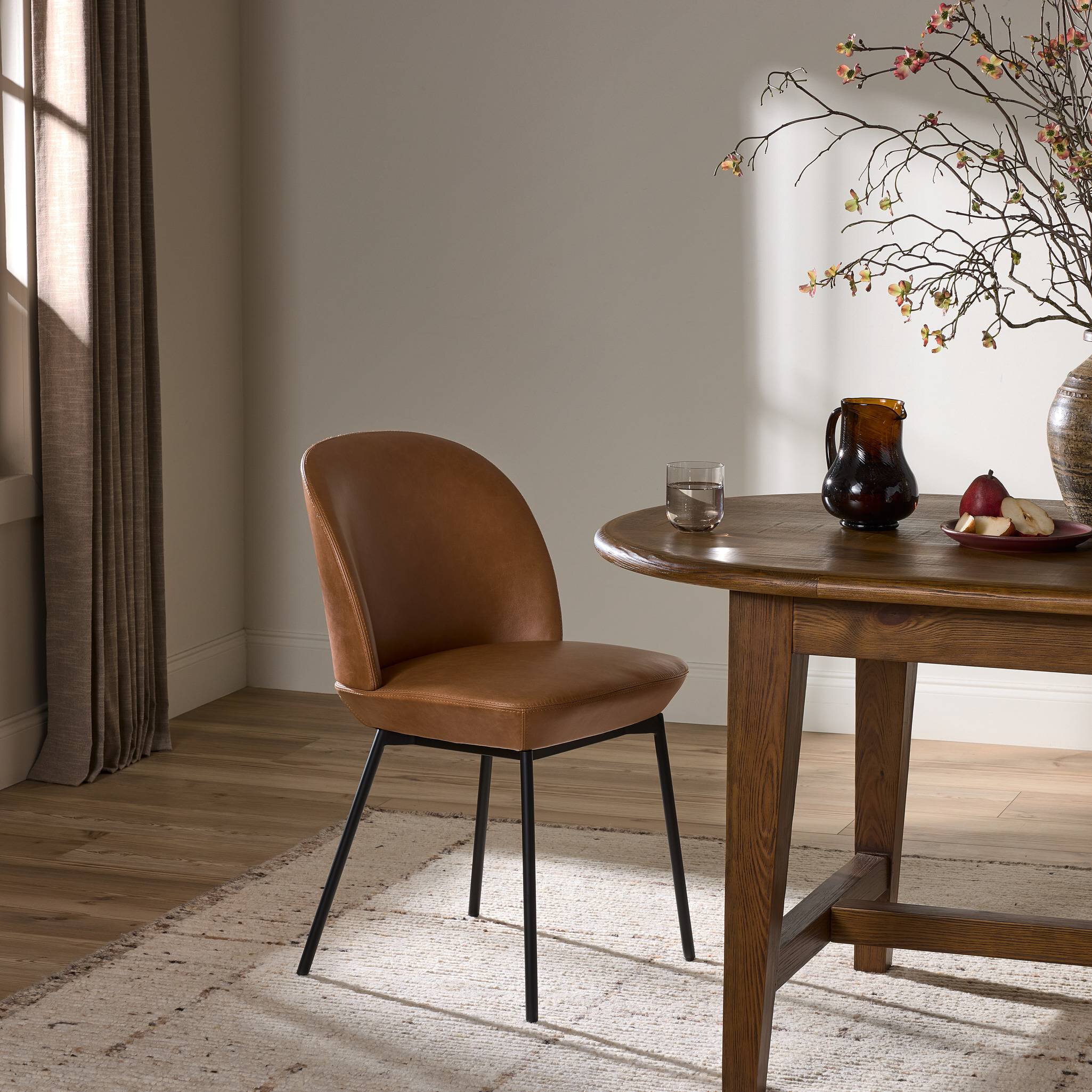 Denver Leather Dining Chair, Butterscotch 10 Denver Leather Dining Chair, Butterscotch