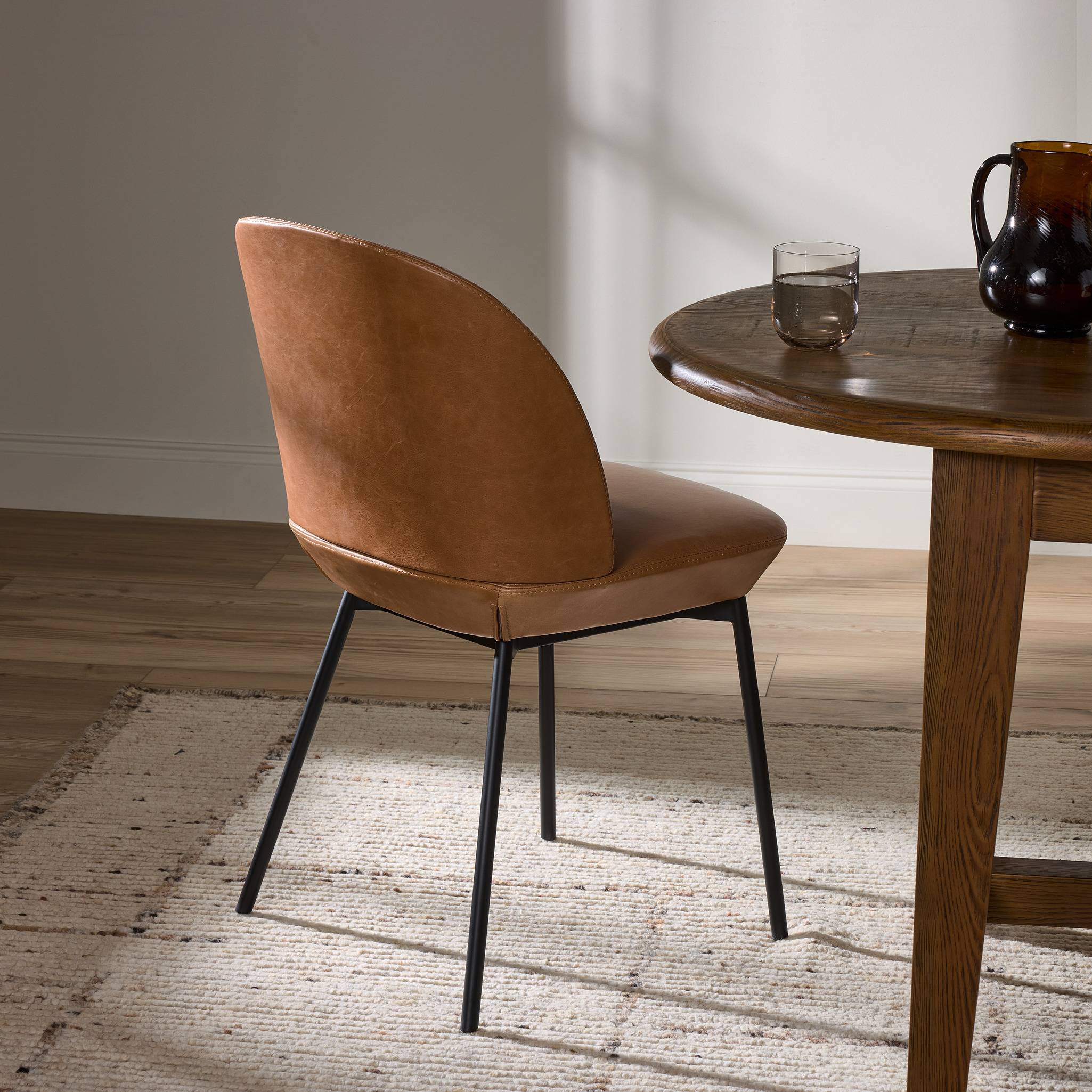 Denver Leather Dining Chair, Butterscotch 11 Denver Leather Dining Chair, Butterscotch