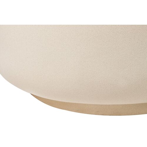 Nolan Outdoor Ceramic Side Table, White/Taupe 3 Nolan Outdoor Ceramic Side Table, White/Taupe