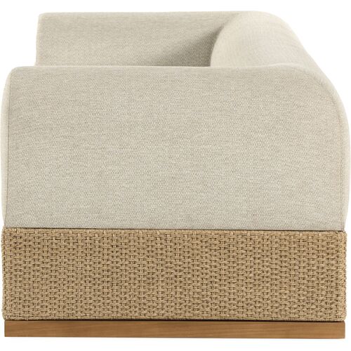 Milena 107" Outdoor Sofa, Natural Teak/Sand 4 Milena 107" Outdoor Sofa, Natural Teak/Sand