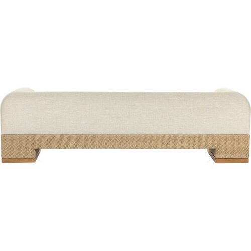 Milena 107" Outdoor Sofa, Natural Teak/Sand 5 Milena 107" Outdoor Sofa, Natural Teak/Sand