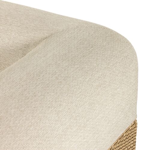 Milena 107" Outdoor Sofa, Natural Teak/Sand 9 Milena 107" Outdoor Sofa, Natural Teak/Sand