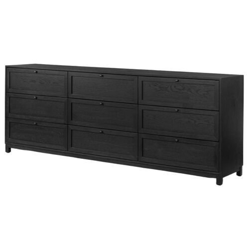 Laila 9-Drawer Dresser, Drifted Matte Black 1 Laila 9-Drawer Dresser, Drifted Matte Black