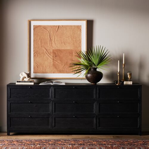Laila 9-Drawer Dresser, Drifted Matte Black 2 Laila 9-Drawer Dresser, Drifted Matte Black