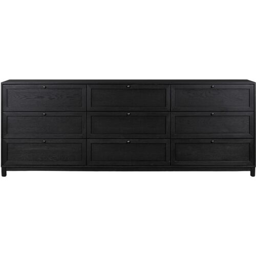 Laila 9-Drawer Dresser, Drifted Matte Black 4 Laila 9-Drawer Dresser, Drifted Matte Black