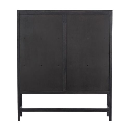 Thiago Cabinet, Black Natural Cane 7 Thiago Cabinet, Black Natural Cane