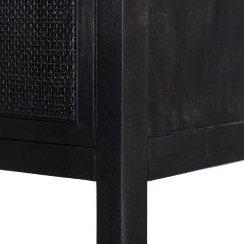 Thiago Cabinet, Black Natural Cane 9 Thiago Cabinet, Black Natural Cane
