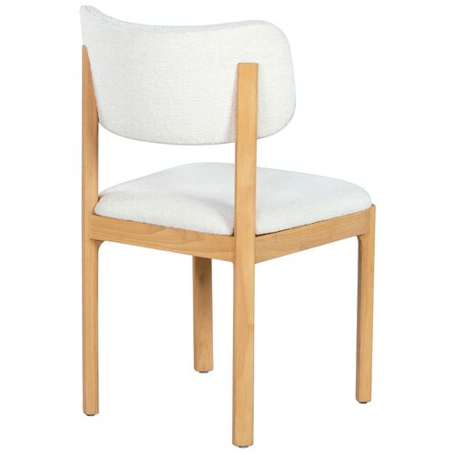 S/2 Sabine Boucle Dining Chairs, Ivory/Natural 7 S/2 Sabine Boucle Dining Chairs, Ivory/Natural