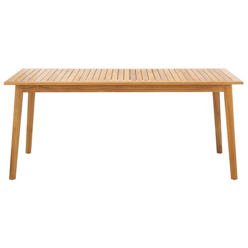 Quillon Outdoor Teak Dining Table, Natural 3 Quillon Outdoor Teak Dining Table, Natural