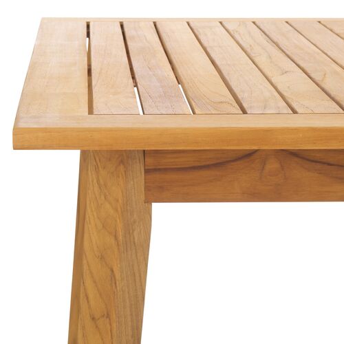 Quillon Outdoor Teak Dining Table, Natural 4 Quillon Outdoor Teak Dining Table, Natural
