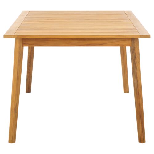 Quillon Outdoor Teak Dining Table, Natural 7 Quillon Outdoor Teak Dining Table, Natural