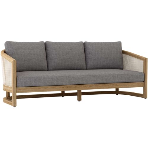 Avanta Outdoor Teak Deep Seating Sofa, Sunbrella 5 Avanta Outdoor Teak Deep Seating Sofa, Sunbrella