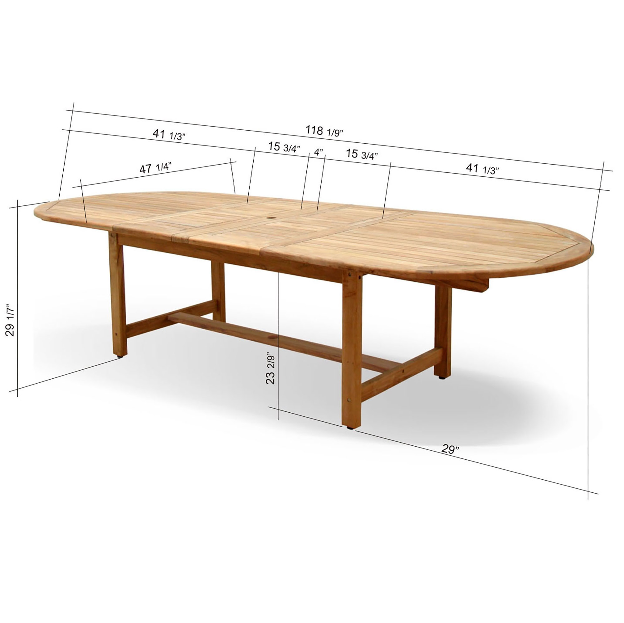 Astor 11-Pc Oval Deluxe Extension Outdoor Teak Dining Set 6 Astor 11-Pc Oval Deluxe Extension Outdoor Teak Dining Set
