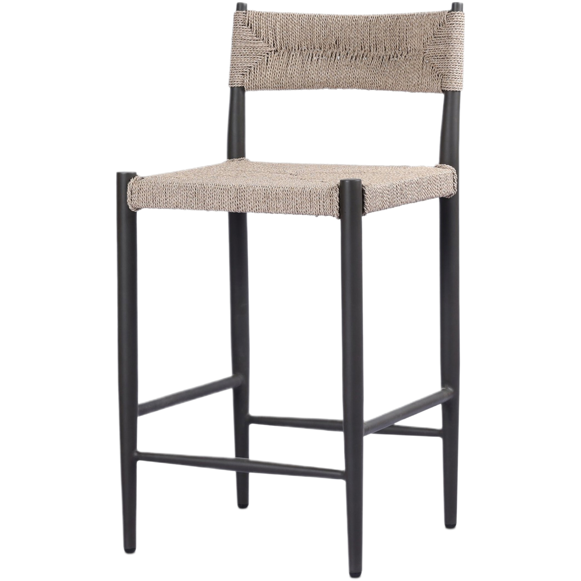 Mabel Outdoor Wicker/Iron Counter Stool, Textured Dune 1 Mabel Outdoor Wicker/Iron Counter Stool, Textured Dune