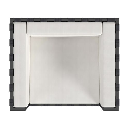 Nyxara Outdoor Club Chair, Black/White Sunbrella 4 Nyxara Outdoor Club Chair, Black/White Sunbrella