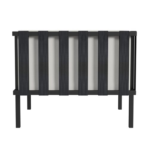 Nyxara Outdoor Club Chair, Black/White Sunbrella 5 Nyxara Outdoor Club Chair, Black/White Sunbrella