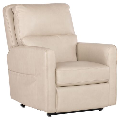 Flynn Leather Power Recliner with USB, Ivory 1 Flynn Leather Power Recliner with USB, Ivory