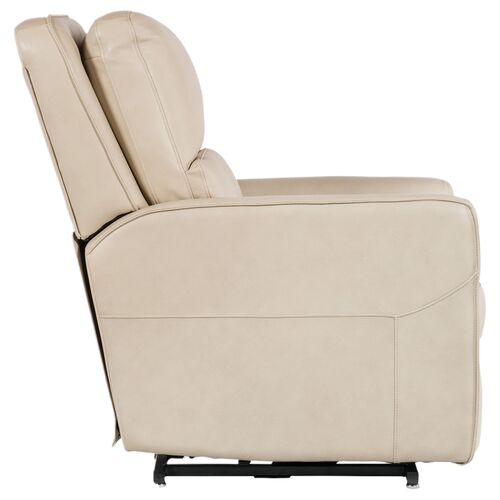 Flynn Leather Power Recliner with USB, Ivory 5 Flynn Leather Power Recliner with USB, Ivory