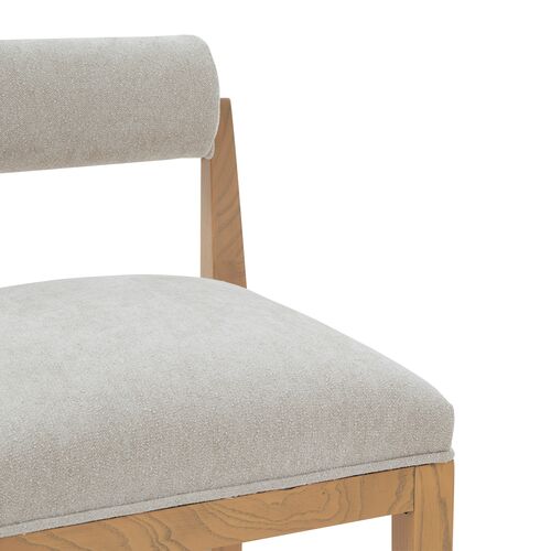 Opaline Rolled Back Counter Stool, Taupe/Natural 4 Opaline Rolled Back Counter Stool, Taupe/Natural