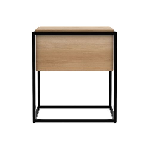 Monolit Nightstand, Black/Oak 2 Monolit Nightstand, Black/Oak
