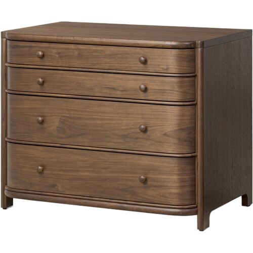 Agatha Nightstand, Dark Brown Walnut 1 Agatha Nightstand, Dark Brown Walnut