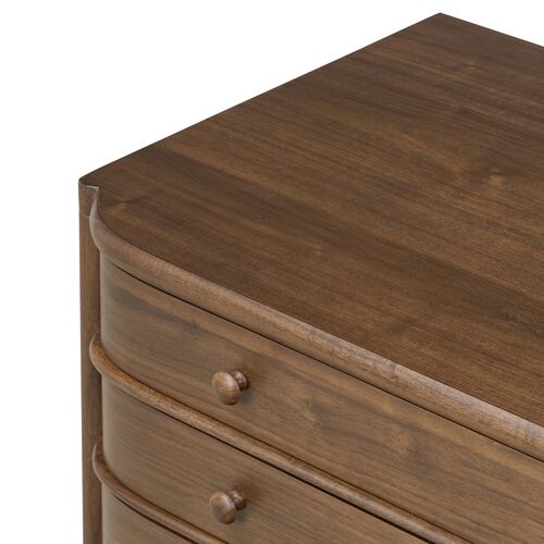 Agatha Nightstand, Dark Brown Walnut 10 Agatha Nightstand, Dark Brown Walnut
