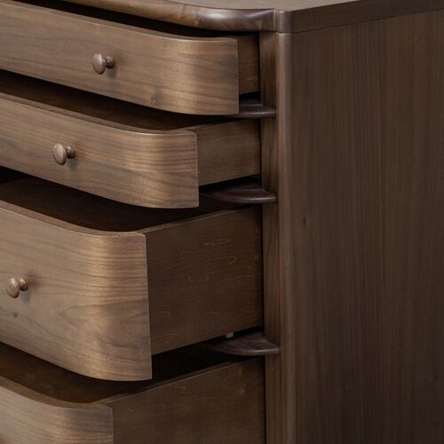 Agatha Nightstand, Dark Brown Walnut 14 Agatha Nightstand, Dark Brown Walnut