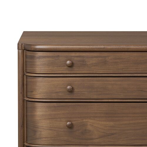Agatha Nightstand, Dark Brown Walnut 3 Agatha Nightstand, Dark Brown Walnut
