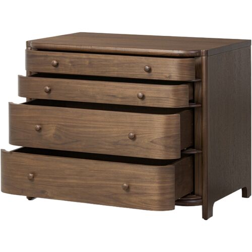 Agatha Nightstand, Dark Brown Walnut 5 Agatha Nightstand, Dark Brown Walnut