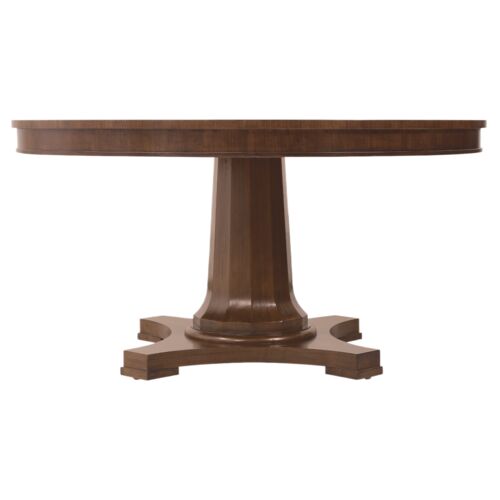 Archives Round Pedestal Dining Table, Dark Wood 3 Archives Round Pedestal Dining Table, Dark Wood
