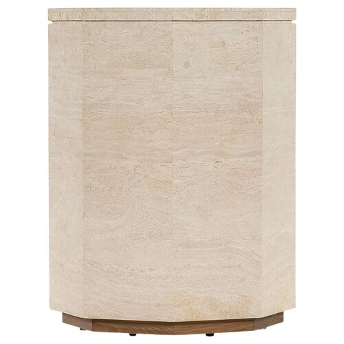 Commerce and Market Haven Marble Spot Table, Beige 1 Commerce and Market Haven Marble Spot Table, Beige