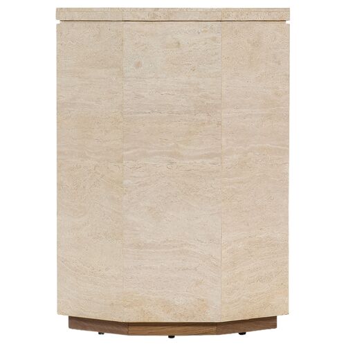 Commerce and Market Haven Marble Spot Table, Beige 2 Commerce and Market Haven Marble Spot Table, Beige