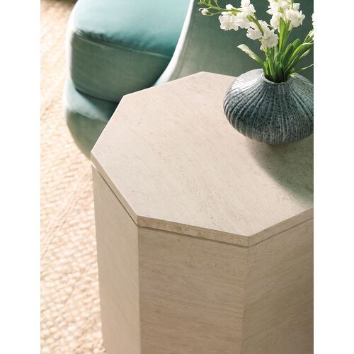 Commerce and Market Haven Marble Spot Table, Beige 4 Commerce and Market Haven Marble Spot Table, Beige