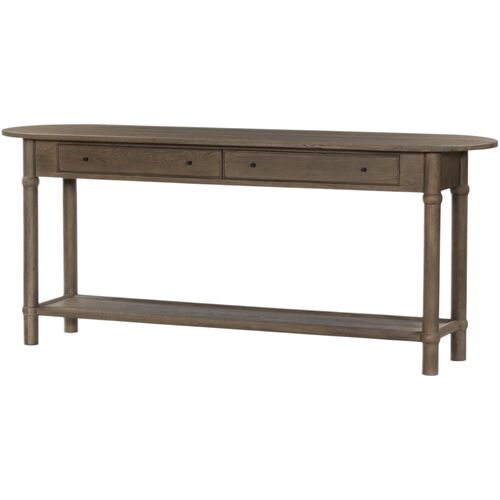 Charnes 2-Drawer Console Table, Warm Natural Oak 1 Charnes 2-Drawer Console Table, Warm Natural Oak