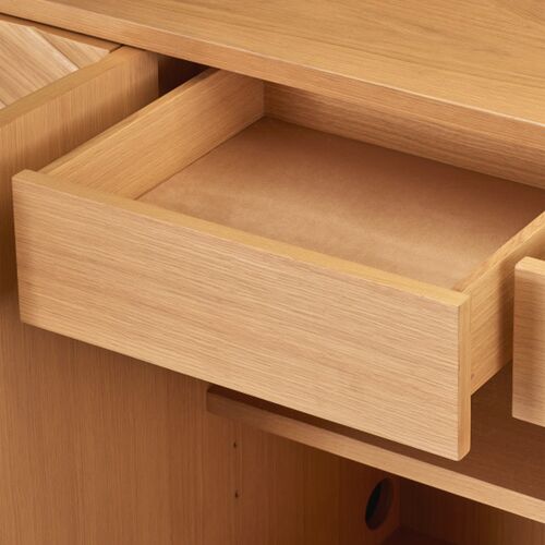 Margot 4-Door Oak Credenza, Natural 3 Margot 4-Door Oak Credenza, Natural