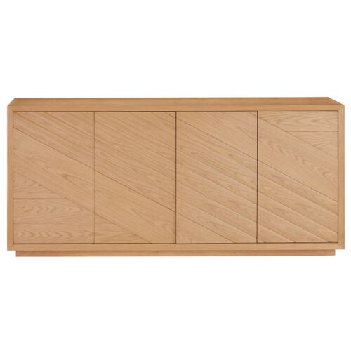 Margot 4-Door Oak Credenza, Natural 5 Margot 4-Door Oak Credenza, Natural
