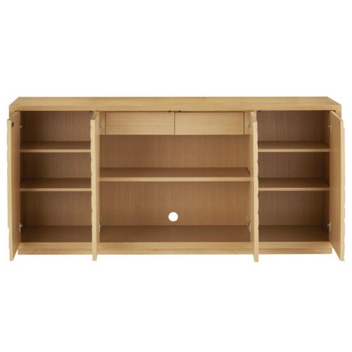 Margot 4-Door Oak Credenza, Natural 6 Margot 4-Door Oak Credenza, Natural
