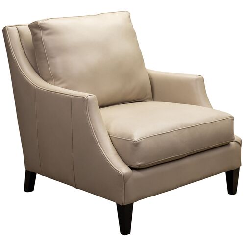 Inverness Leather Chair w/ Welt Trim 1 Inverness Leather Chair w/ Welt Trim