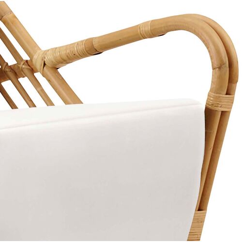 Rattan Lounge Chair, Natural/White 3 Rattan Lounge Chair, Natural/White