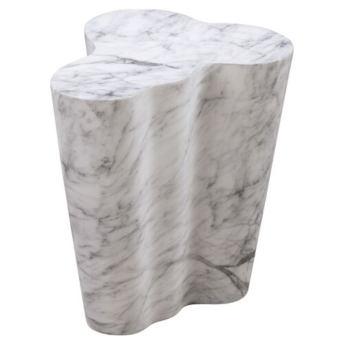 Dani Side Table, White/Black Marble Veneer 1 Dani Side Table, White/Black Marble Veneer
