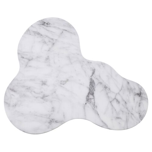 Dani Side Table, White/Black Marble Veneer 3 Dani Side Table, White/Black Marble Veneer