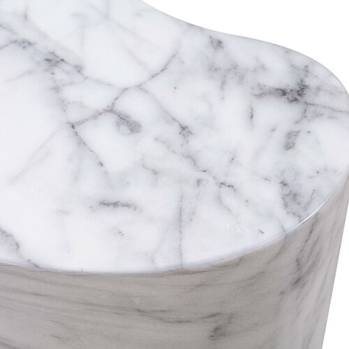 Dani Side Table, White/Black Marble Veneer 5 Dani Side Table, White/Black Marble Veneer