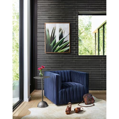 Vivian Swivel Chair, Sapphire Navy 7 Vivian Swivel Chair, Sapphire Navy